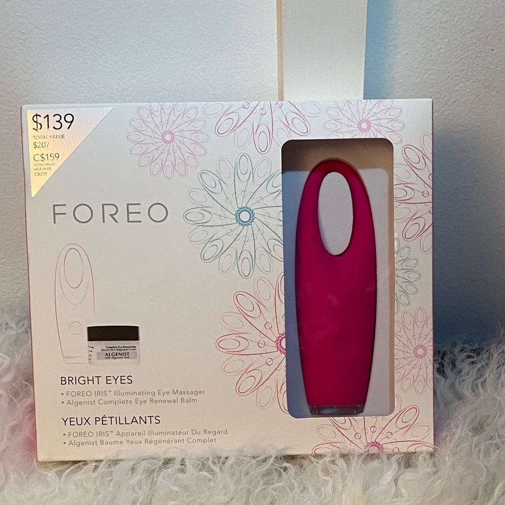 NEW- FOREO Iris Eye Massager & Algenist Eye Cream